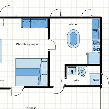 Petite Maison Avec Terrasse - 3 Pers. - Api-1-52-2003 Grand-Aigueblanche